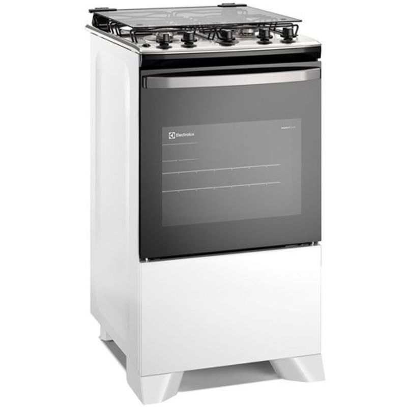 fogão 4 bocas electrolux efficient mesa inox perfectcook e vaporbake bivolt branco fe4iw