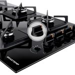 cooktop 5 bocas brastemp a gás com grades de ferro fundido 127v preto bds85ae