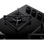 cooktop 5 bocas brastemp a gás com grades de ferro fundido 127v preto bds85ae