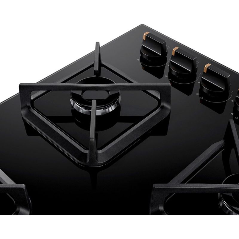 cooktop 5 bocas brastemp a gás com grades de ferro fundido 127v preto bds85ae