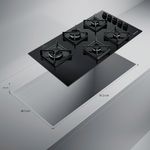 cooktop 5 bocas brastemp a gás com grades de ferro fundido 127v preto bds85ae