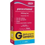 paracetamol 100mg 15ml suspensão oral teuto