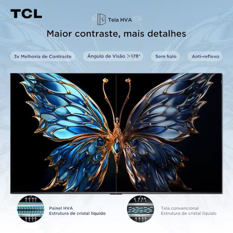 smart tv tcl 75" 4k uhd led google tv hdr10+ wi-fi bluetooth - 75p6k