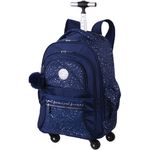 mochila com rodinhas sestini 4 rodas paul frank azul 076296-04