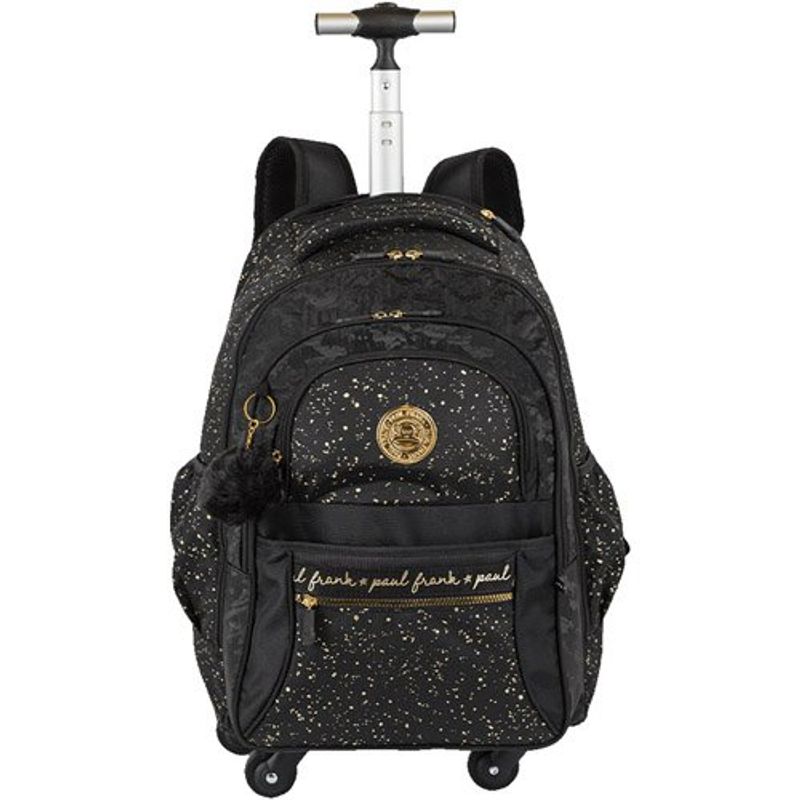 mochila com rodinhas sestini 4 rodas paul frank preto 076296-18