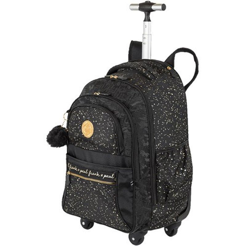 mochila com rodinhas sestini 4 rodas paul frank preto 076296-18