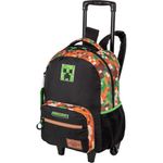 mochila com rodinhas sestini minecraft preta 066426-01