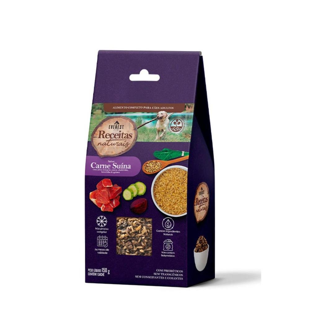 Ração Úmida Para Cães Everest Receitas Naturais Carne Suina 150g (MP)