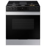 fogão 5 bocas samsung série 3 com wi-fi e air fry inox 127v nsg6dg8300sraz