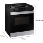 fogão 5 bocas samsung série 3 com wi-fi e air fry inox 127v nsg6dg8300sraz