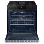 fogão 5 bocas samsung série 3 com wi-fi e air fry inox 127v nsg6dg8300sraz