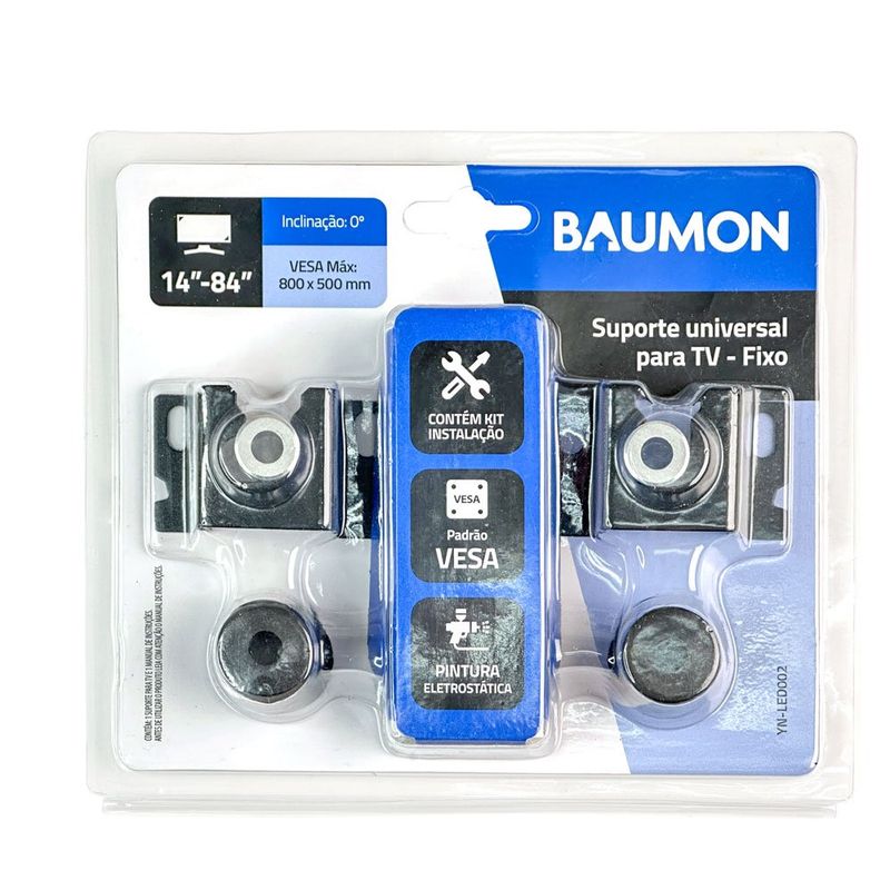suporte de tv até 50" baumon preta yn-led002