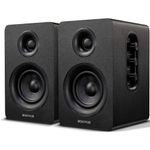 caixas de som sanyun de estante 2 peças preto sw208 a-bi