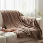 manta casal corttex celta lisa 180x200cm chocolate (mp)