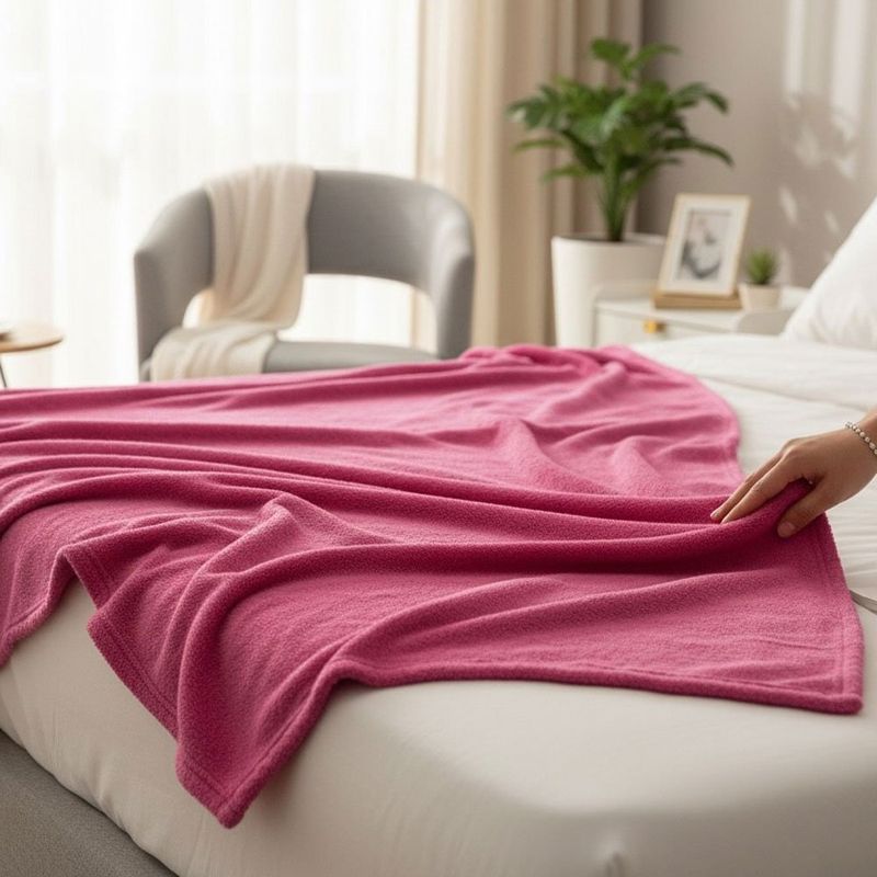 manta casal corttex celta lisa 180x200cm pink (mp)