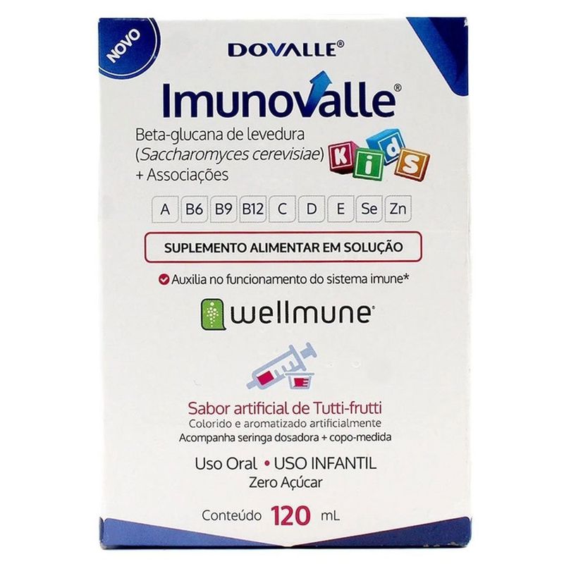 suplemento alimentar imunovalle kids 120ml dovalle