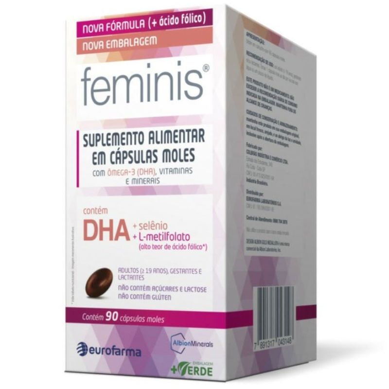 suplemento alimentar feminis 90 cápsulas moles eurofarma