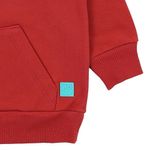 casaco moletom infantil kookabu 4 capuz terracota (mp)