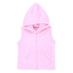 colete infantil kookabu pelo ziper 2 rosa claro (mp)