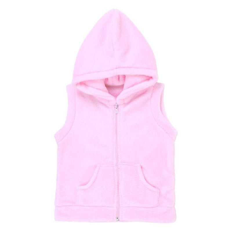 colete infantil kookabu pelo ziper 2 rosa claro (mp)