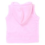 colete infantil kookabu pelo ziper 2 rosa claro (mp)