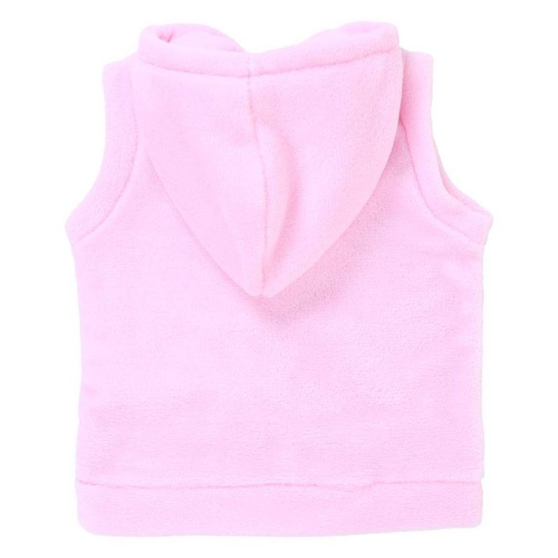 colete infantil kookabu pelo ziper 2 rosa claro (mp)