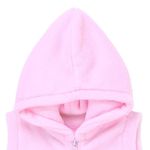 colete infantil kookabu pelo ziper 2 rosa claro (mp)