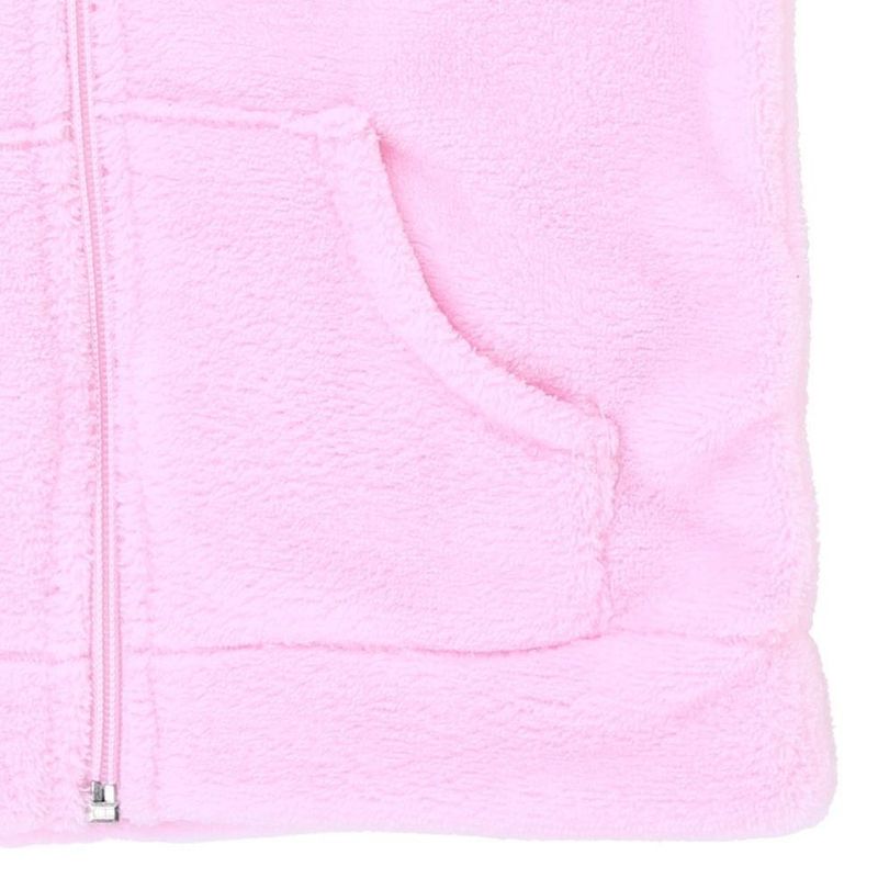 colete infantil kookabu pelo ziper 2 rosa claro (mp)