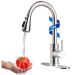torneira de cozinha aço inoxidável com pulverizador retrátil hodvit prata w-bi