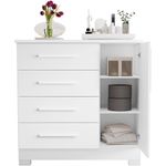 cômoda notável branco e rosa nt5185