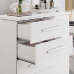 cômoda notável branco e rosa nt5185