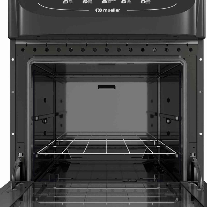 fogão 4 bocas mueller automático gás preto mfv4bb