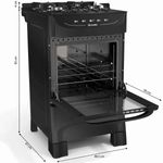 fogão 4 bocas mueller automático gás preto mfv4bb