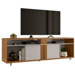 rack para tv até 70" notável freijó e off white nt1290