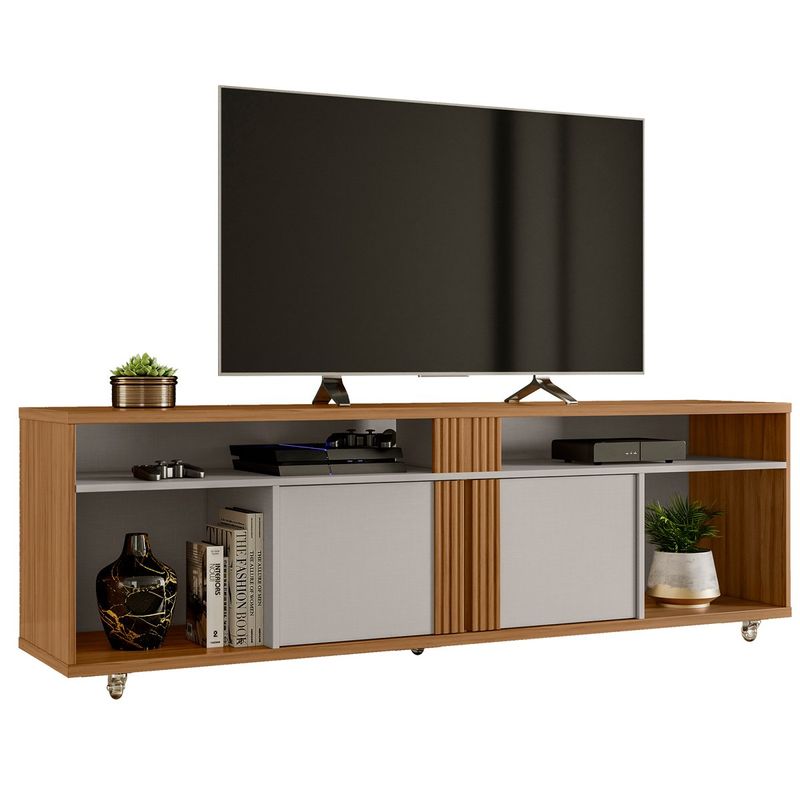 rack para tv até 70" notável freijó e off white nt1290