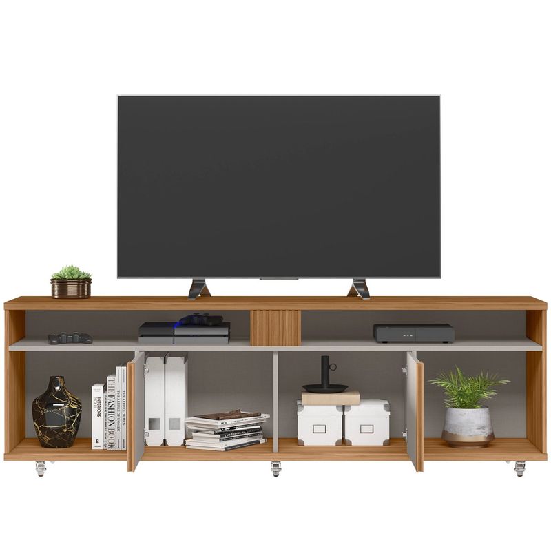 rack para tv até 70" notável freijó e off white nt1290