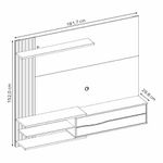 painel para tv até 65" notável trend freijó e off white nt1355