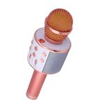 microfone karaokê handheld ktv bluetooth rosa (mp)