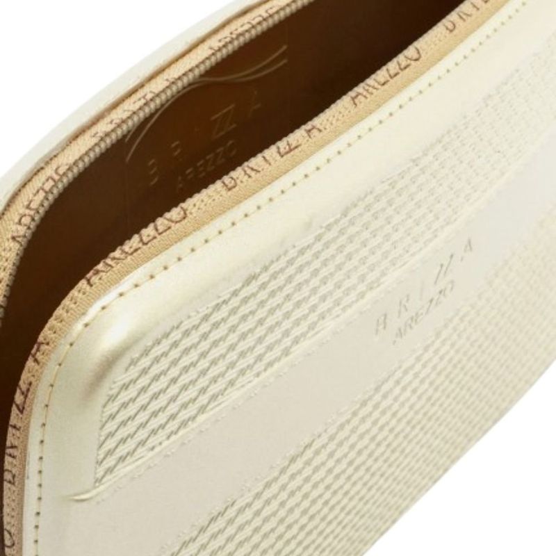 bolsa clutch brizza arezzo malu alça dourada (mp)