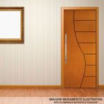 kit porta madeforming com aduela e alizar lado direito 210x60cm friso 03 marrom magno (mp)