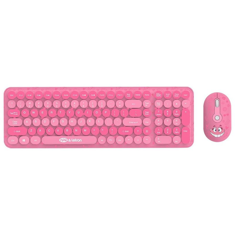 kit mouse e teclado letron fini wireless com mini receptor (mp)