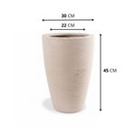 vaso cone grafiato vasap 45cm branco mármore (mp)
