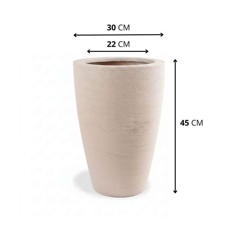 vaso cone grafiato vasap 45cm branco mármore (mp)
