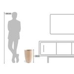 vaso cone grafiato vasap 45cm branco mármore (mp)