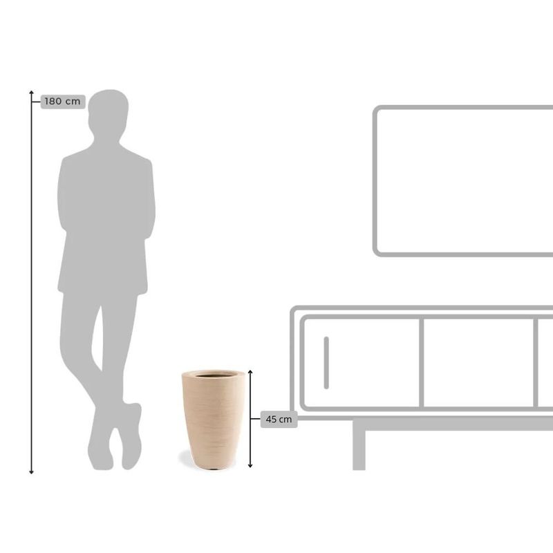 vaso cone grafiato vasap 45cm branco mármore (mp)