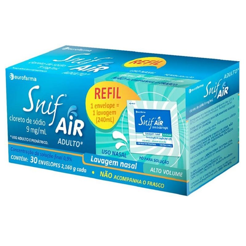 snif air 2,16g pó solução nasal 30 envelopes eurofarma