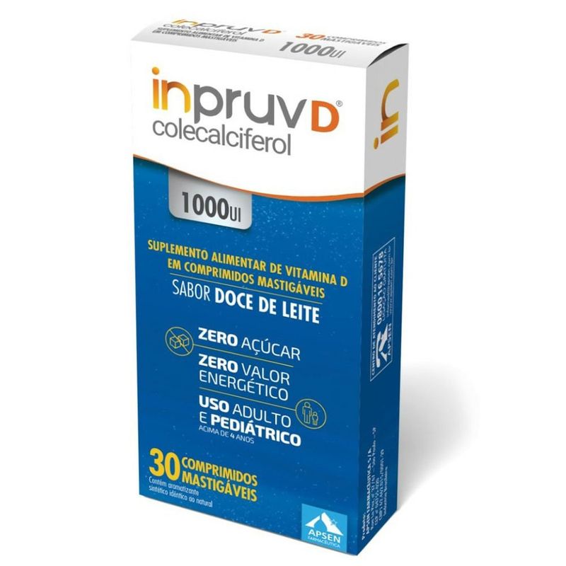 inpruv d 1000ui 30 comprimido mastigável aspen