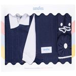 saída de maternidade masculina sanches 7 peças azul marinho (mp)