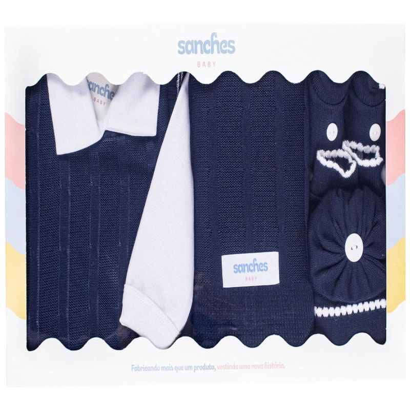 saída de maternidade masculina sanches 7 peças azul marinho (mp)