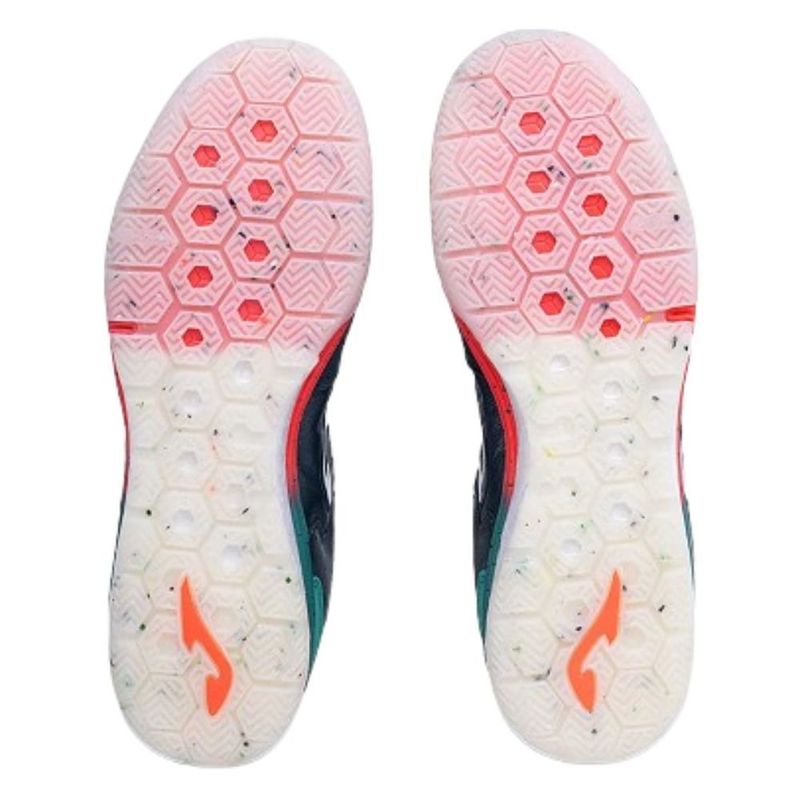 chuteira futsal masculina n°37 joma top flex rebound azul verde (mp)